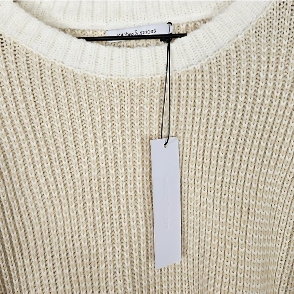 Revolve Stitches & Stripes Nia Crop Waffle Knit Pullover Sweater XXL NWTS - Picture 6 of 10